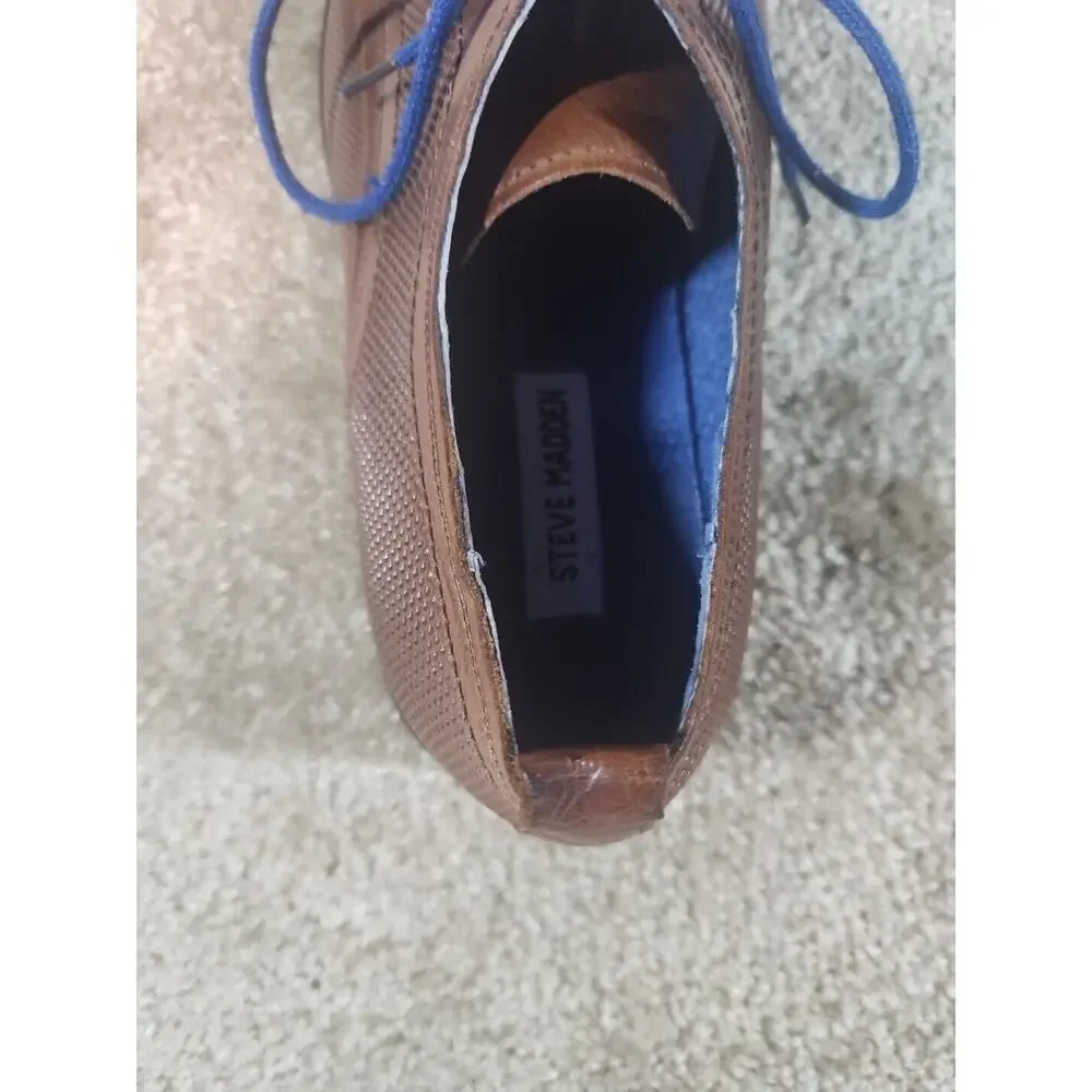 Steve Madden Shoes Men's P-Lesko Brown Leather Oxford Size 9.5